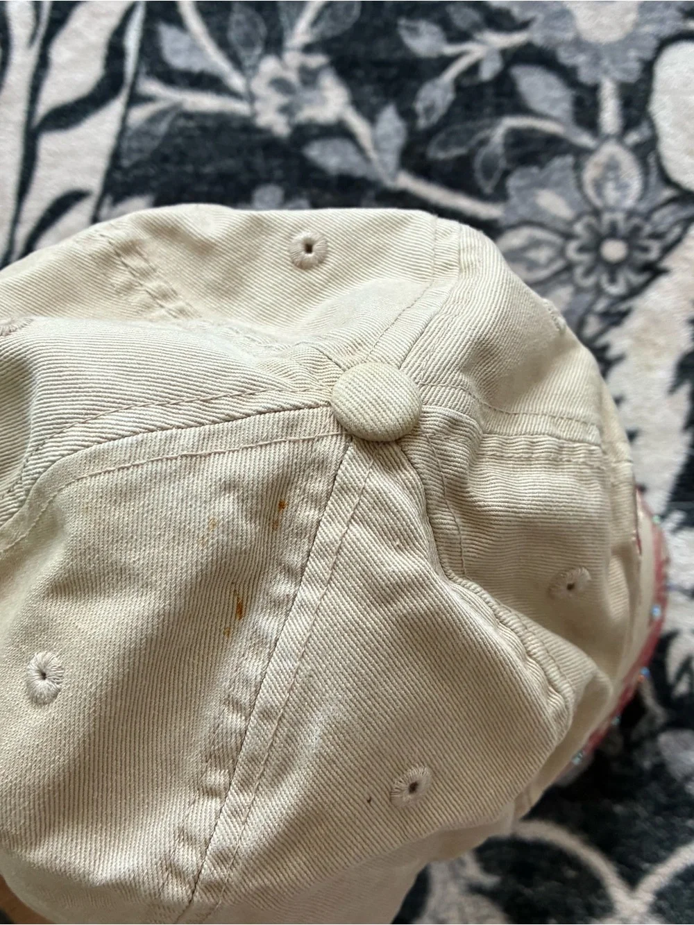 000 - VINTAGE 00s JUSTIN BOOTS EMBROIDERED Y2K COWGIRL WESTERN RHINESTONE HAT
